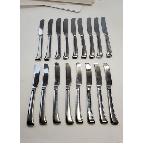 Vintage Sambonet Stainless Steel Butter Knives Spreader Flatware - Picture 3 of 10